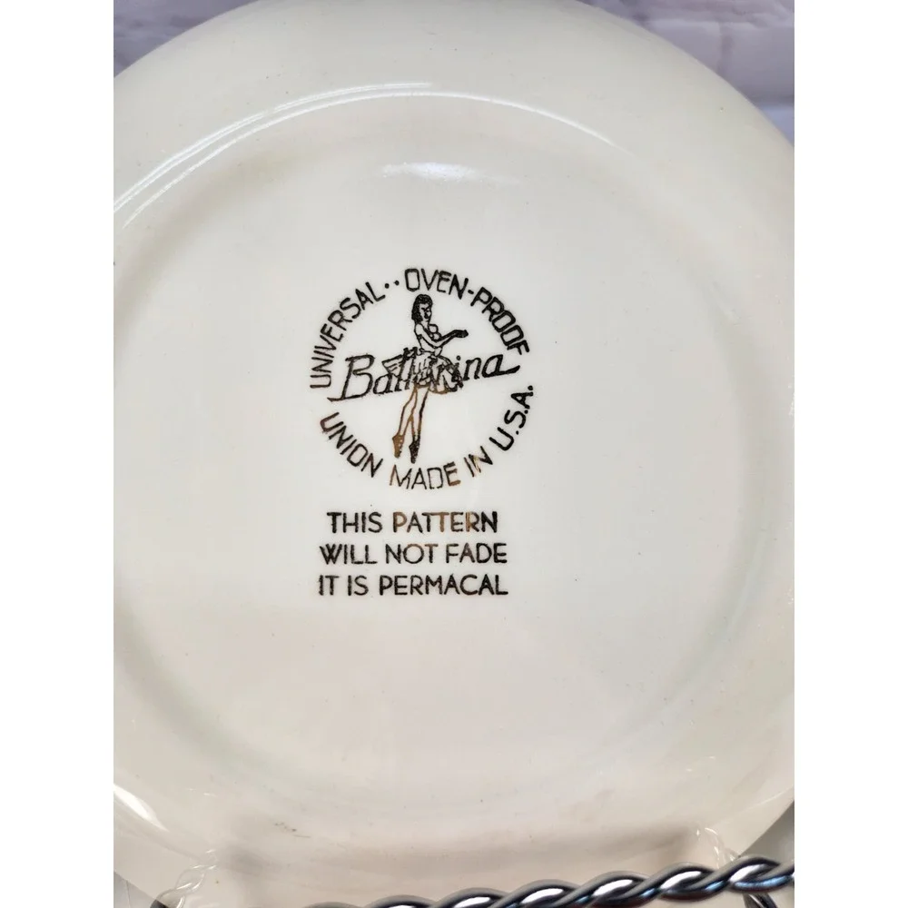 Ballerina China Hazelnut Potteries Leaves & Nuts Set of 7 Dessert Plates